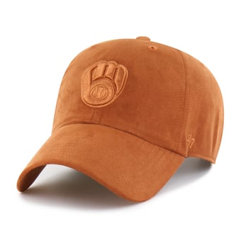 Unisex '47 Orange Milwaukee Brewers Fall Feelings Ballpark Suede Clean Up Hat