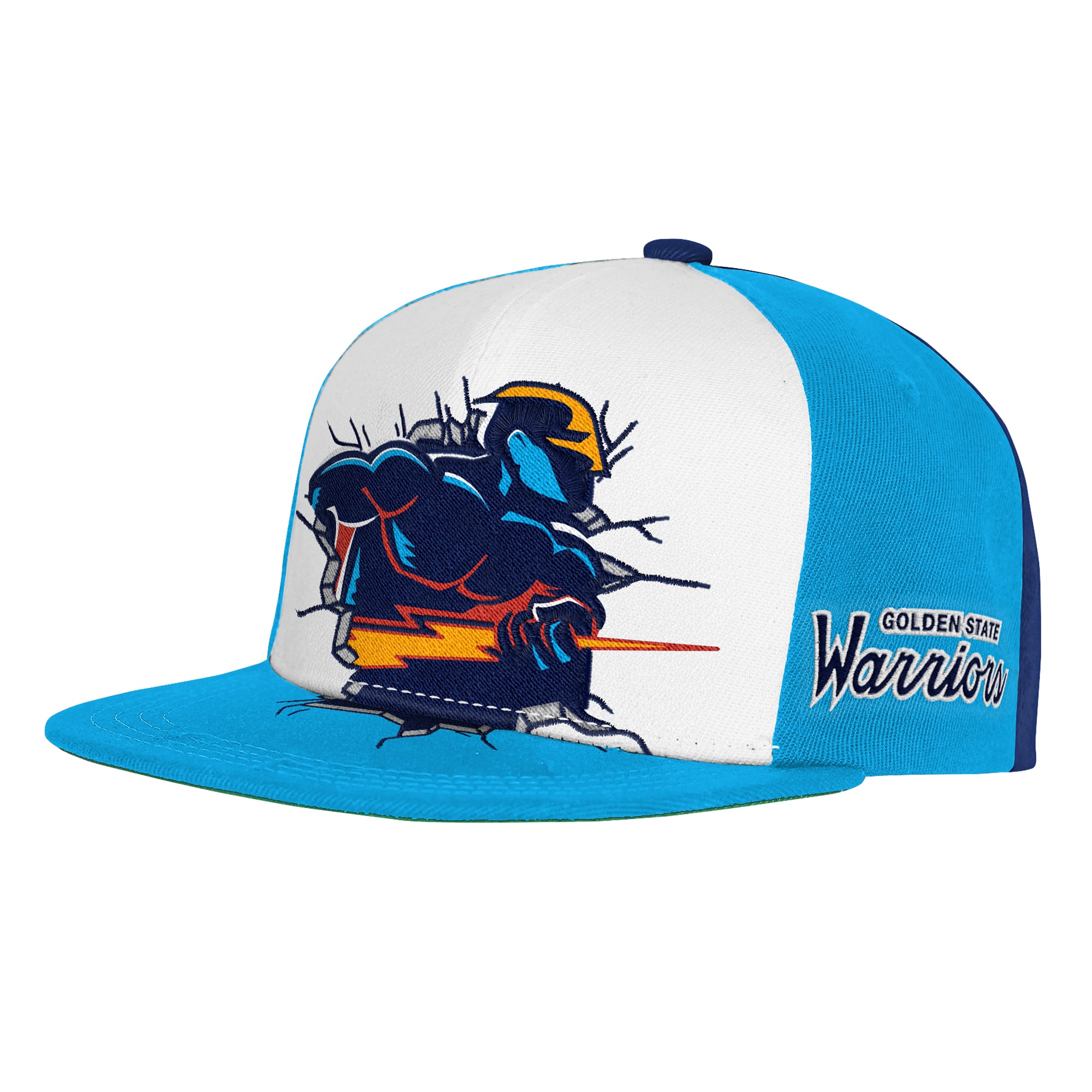 Youth Mitchell & Ness  Light Blue Golden State Warriors Mascot Snapback Hat