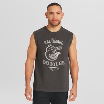 Men's Darius Rucker Collection by Fanatics  Charcoal Baltimore Orioles Muscle Tank Top