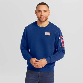 Men's Darius Rucker Collection by Fanatics Navy Boston Red Sox Washed Crew Neck Pullover Sweatshirt