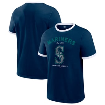 Men's Darius Rucker Collection by Fanatics  Navy Seattle Mariners Washed Ringer T-Shirt