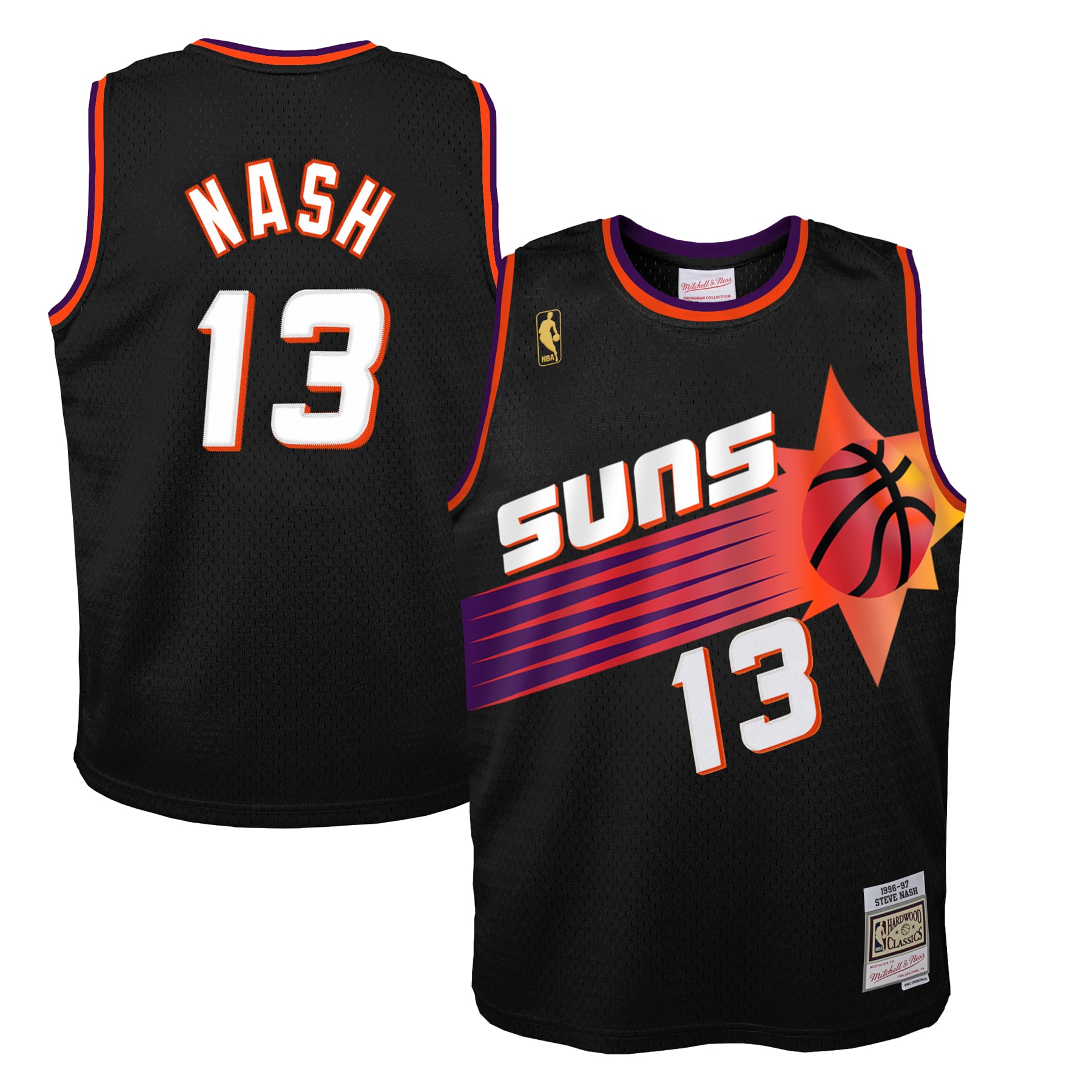 Toddler Mitchell & Ness Steve Nash Black Phoenix Suns 1996/97 Swingman Jersey