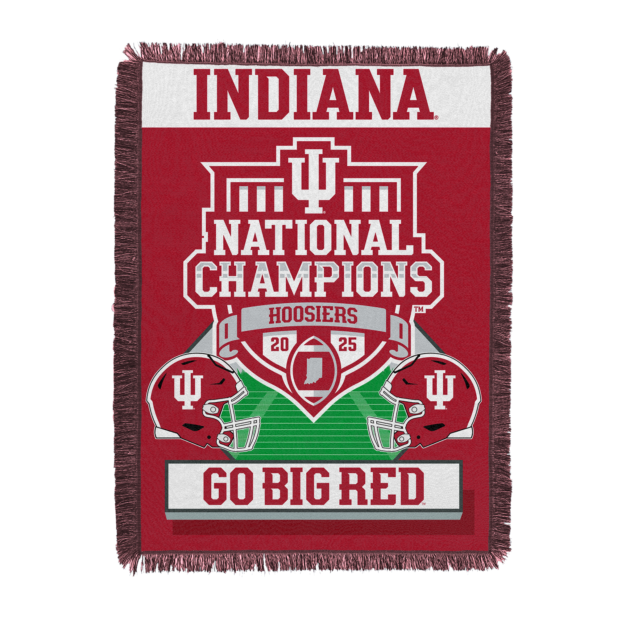 The Northwest Group  Indiana Hoosiers College Football Playoff 2025 National Champions 48" x 60" Glory Woven Tapestry Throw Blanket
