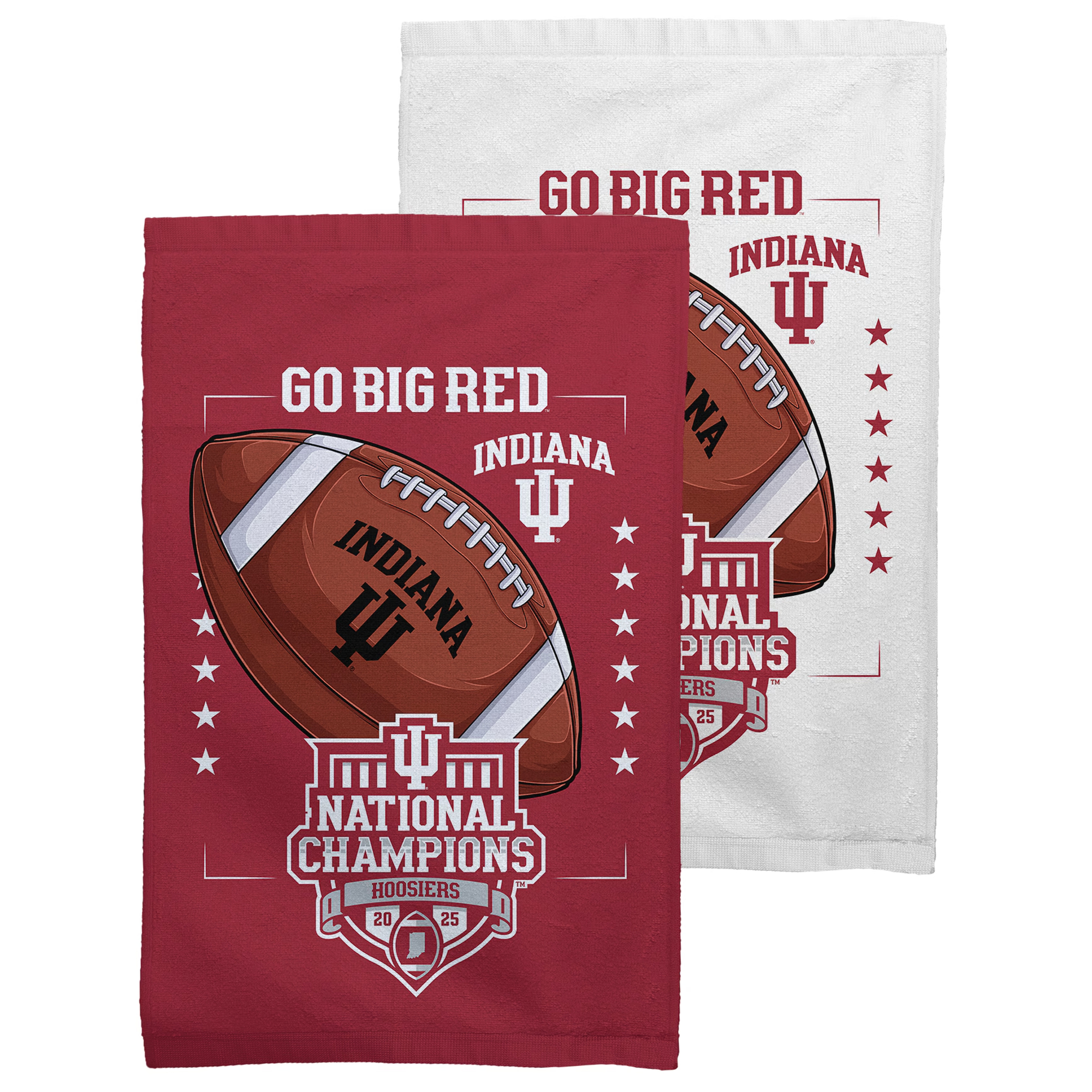 The Northwest Group  Indiana Hoosiers College Football Playoff 2025 National Champions 2-Pack MVP Fan Towel Set