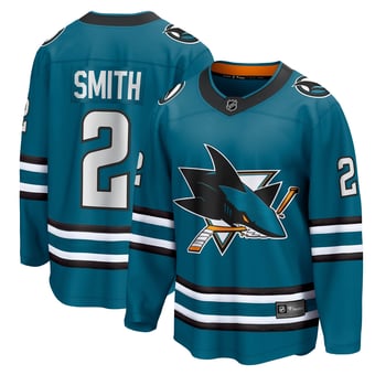Men's Fanatics Will Smith Teal San Jose Sharks Home Breakaway Jersey