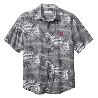 Men's Tommy Bahama Black Philadelphia Phillies Coconut Point Isla Palmetta Button-Up COOLMAX Shirt