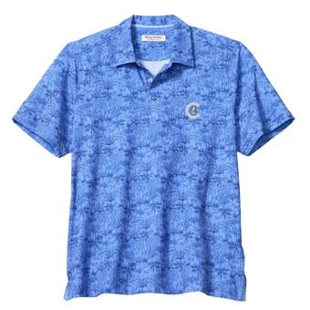 Men's Tommy Bahama Blue Chicago Cubs Bahama Coast Palm Retreat IslandZone Polo