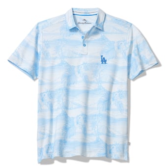 Men's Tommy Bahama  Blue Los Angeles Dodgers Corsica Coast IslandZone Tri-Blend Polo