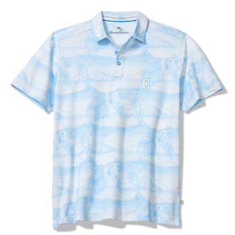 Men's Tommy Bahama  Blue Cleveland Guardians Corsica Coast IslandZone Tri-Blend Polo