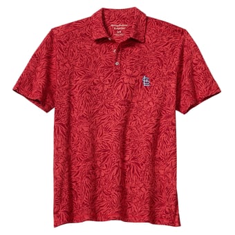 Men's Tommy Bahama  Red St. Louis Cardinals Wild Hibiscus Tri-Blend IslandZone Polo