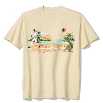 Tommy Bahama  Cream Baltimore Orioles Sunset Slugger T-Shirt