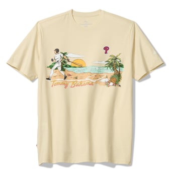 Tommy Bahama  Cream Philadelphia Phillies Sunset Slugger T-Shirt