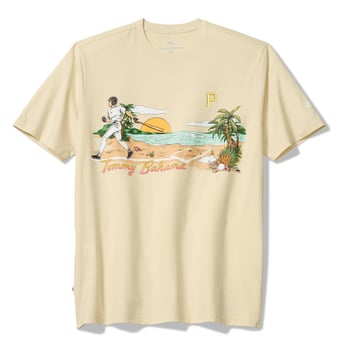 Tommy Bahama  Cream Pittsburgh Pirates Sunset Slugger T-Shirt