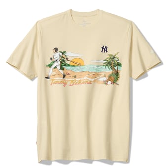 Tommy Bahama  Cream New York Yankees Sunset Slugger T-Shirt