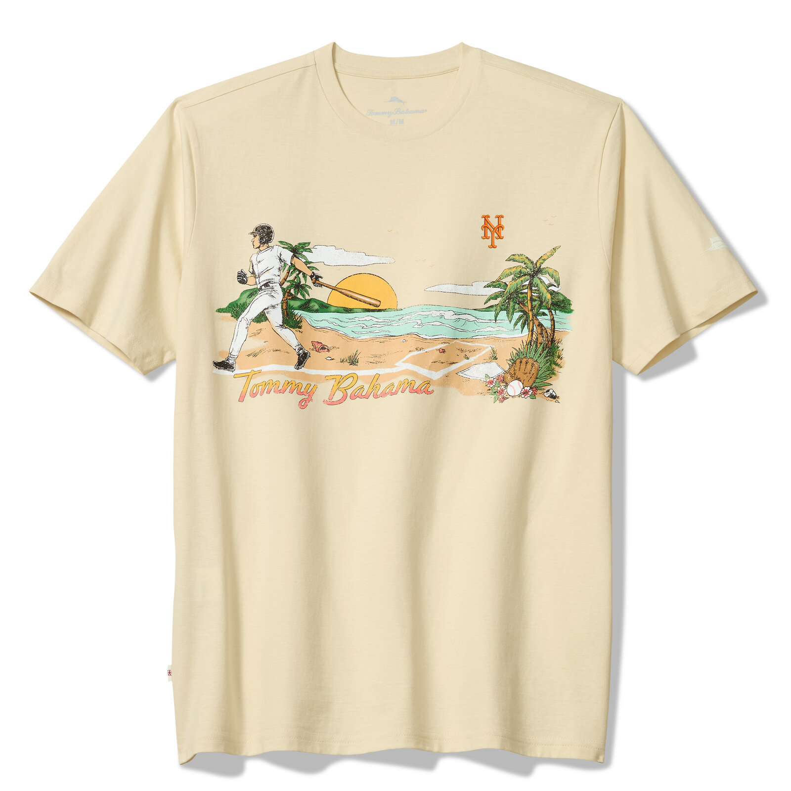 Tommy Bahama Cream New York Mets Sunset Slugger T-Shirt Tommy Bahama Cream New York Mets Sunset Slugger T-Shirt
