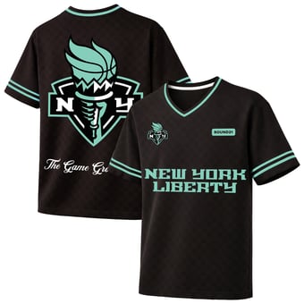 Men's round21  Black New York Liberty Soccer Jersey