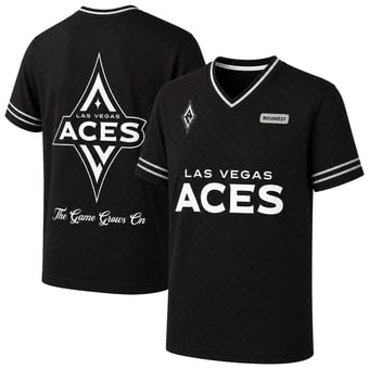 Men's round21  Black Las Vegas Aces Soccer Jersey
