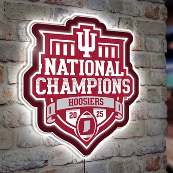 Indiana Hoosiers College Football Playoff 2025 National Champions LED Wall Sign