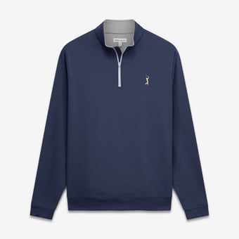 Men's Peter Millar Navy THE PLAYERS Perth Performance Quarter-Zip Pullover