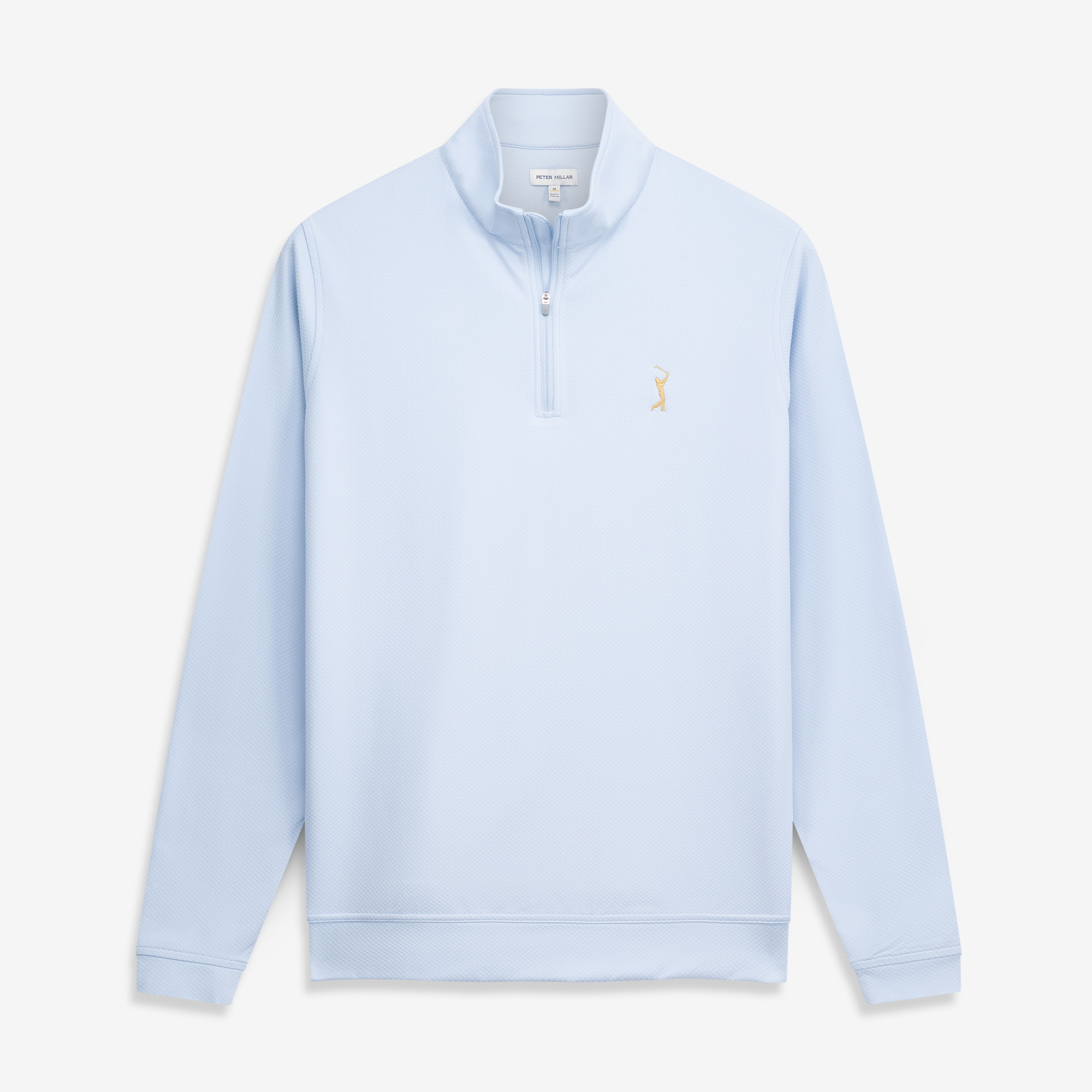 Men's Peter Millar Blue THE PLAYERS Perth Cross-Hatch Performance Quarter-Zip Pullover