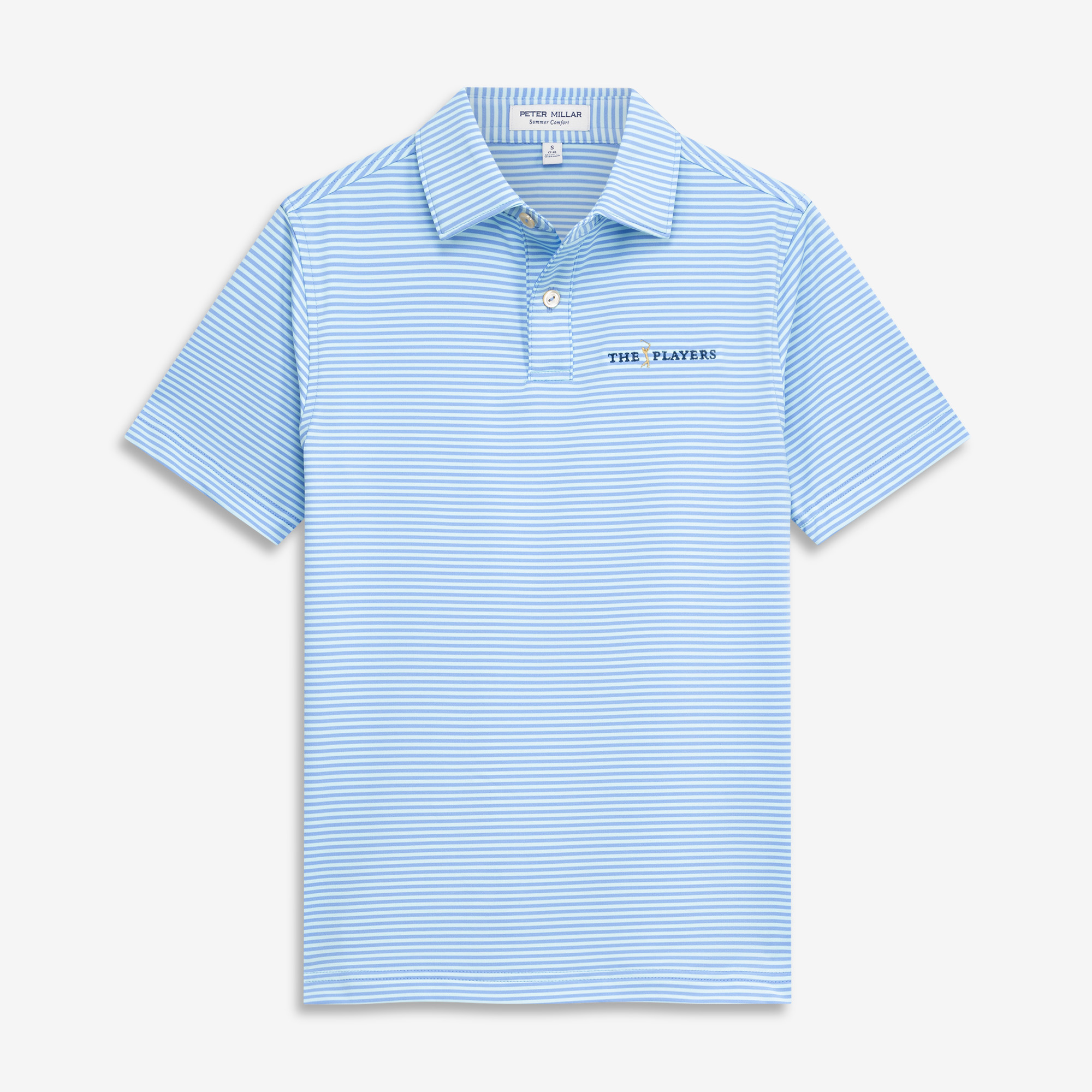 Youth Peter Millar Blue THE PLAYERS Hales Performance Jersey Polo Youth Peter Millar Blue THE PLAYERS Hales Performance Jersey Polo