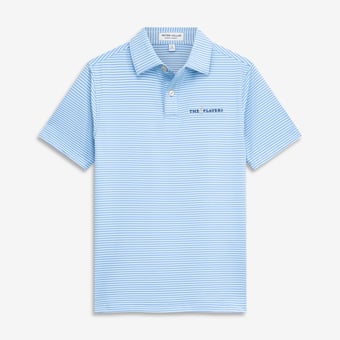 Youth Peter Millar Blue THE PLAYERS Hales Performance Jersey Polo