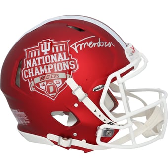Fernando Mendoza Indiana Hoosiers Autographed College Football Playoff 2025 National Champions Riddell Logo Speed Authentic Helmet