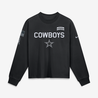 Women's Nike  Black Dallas Cowboys 2026 Salute to Service Sideline Long Sleeve T-Shirt