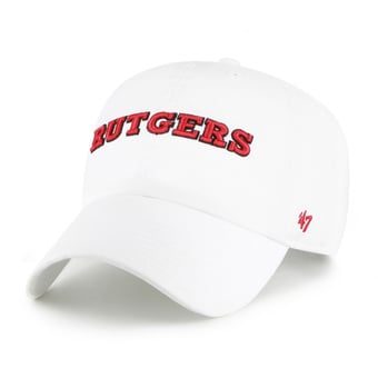 Unisex '47  Rutgers Scarlet Knights White Clean Up Adjustable Hat