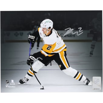 Rutger McGroarty Pittsburgh Penguins Autographed 8" x 10" White Jersey Shooting Spotlight Photograph