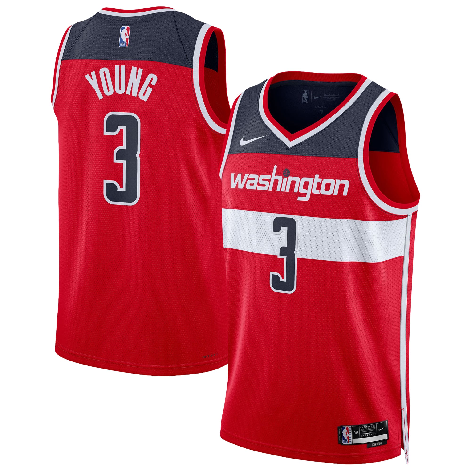 Unisex Nike Trae Young Red Washington Wizards Swingman Jersey - Icon Edition