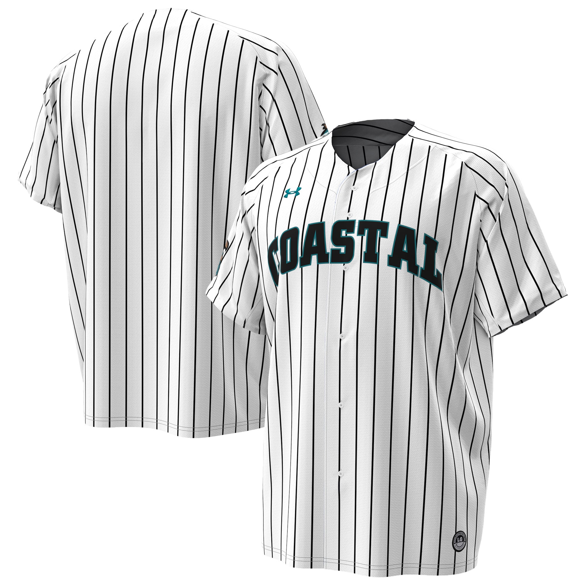 Men's Under Armour  White Coastal Carolina Chanticleers Replica Baseball Jersey