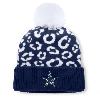 Women's Fanatics Navy Dallas Cowboys Blur Cuffed Knit Hat with Pom