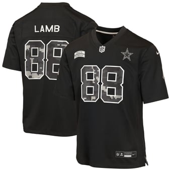 Youth Nike CeeDee Lamb Black Dallas Cowboys 2026 Salute to Service Game Jersey