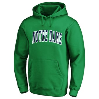 Men's Champion  Green Notre Dame Fighting Irish Arch Over Tackle Twill Hoodie