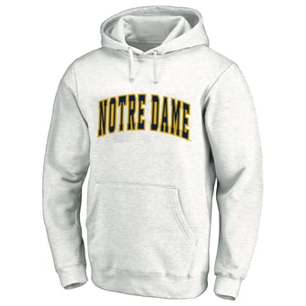 Men's Champion  Ash Notre Dame Fighting Irish Arch Over Tackle Twill Hoodie