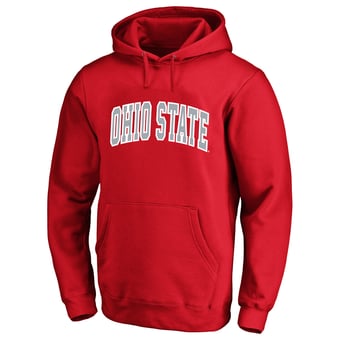 Men's Champion  Scarlet Ohio State Buckeyes Arch Over Tackle Twill Big & Tall Hoodie