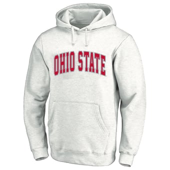 Men's Champion  Ash Ohio State Buckeyes Arch Over Tackle Twill Big & Tall Hoodie