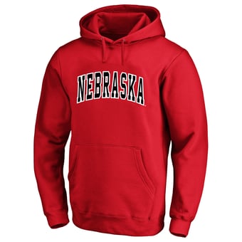 Men's Champion  Scarlet Nebraska Huskers Arch Over Tackle Twill Big & Tall Hoodie