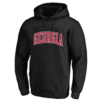 Men's Champion  Black Georgia Bulldogs Arch Over Tackle Twill Big & Tall Hoodie
