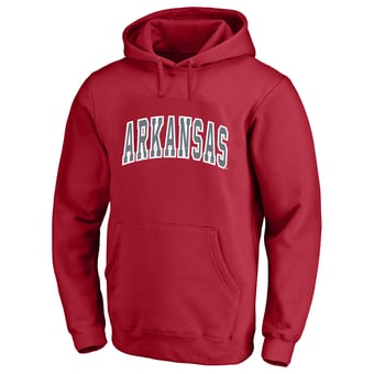 Men's Champion  Cardinal Arkansas Razorbacks Arch Over Tackle Twill Big & Tall Hoodie