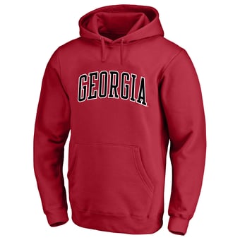 Men's Champion  Red Georgia Bulldogs Arch Over Tackle Twill Big & Tall Hoodie