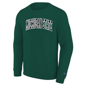 Men's Champion Green Michigan State Spartans Arch Applique Big & Tall Sweatshirt