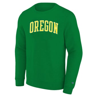 Men's Champion Green Oregon Ducks Arch Applique Big & Tall Sweatshirt