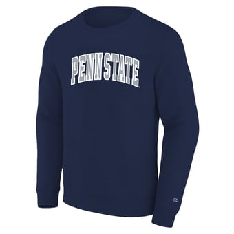 Men's Big and Tall Champion Navy Penn State Nittany Lions Arch Applique Sweatshirt