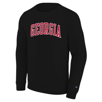 Men's Champion Black Georgia Bulldogs Arch Applique Big & Tall Sweatshirt