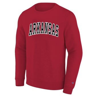Men's Champion Cardinal Arkansas Razorbacks Arch Applique Big & Tall Sweatshirt