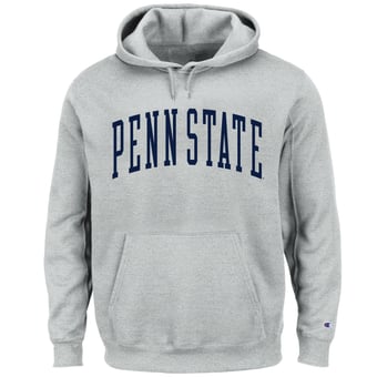 Men's Champion Heather Gray Penn State Nittany Lions Big & Tall Reverse Weave Fleece Hoodie Sweatshirt