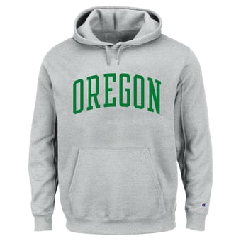 Men's Champion Heather Gray Oregon Ducks Big & Tall Reverse Weave Fleece Hoodie Sweatshirt
