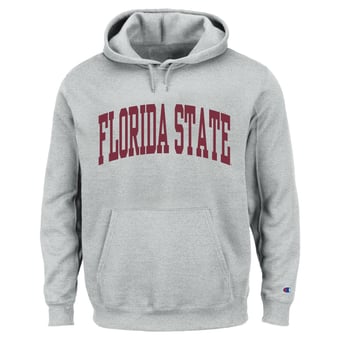 Men's Champion Heather Gray Florida State Seminoles Big & Tall Reverse Weave Fleece Hoodie Sweatshirt